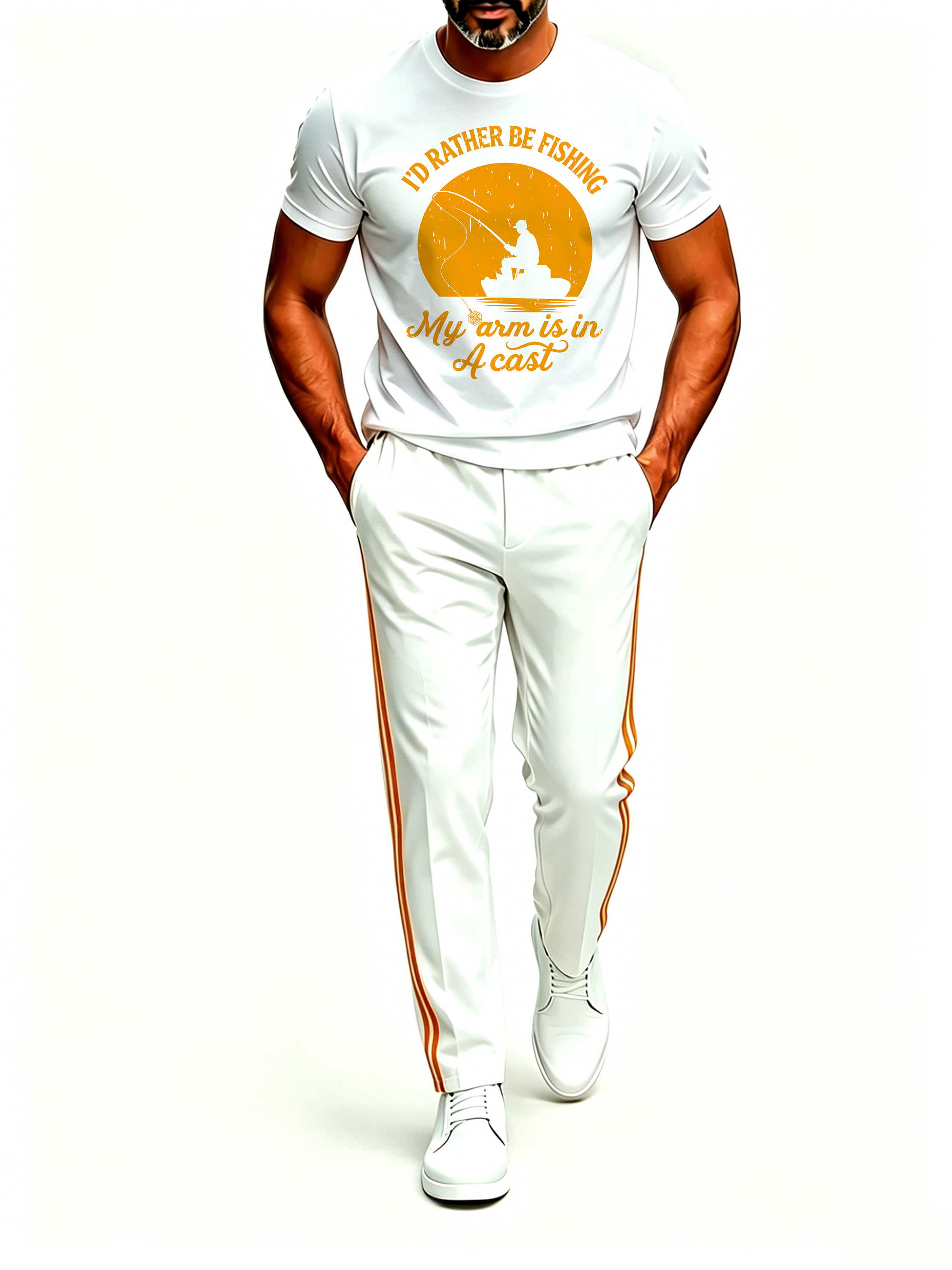 Short Sleeve T-Shirt & Pants Set Luxury Inspired Print Breathable Lightweight 2-Piece Outfit S-5XL