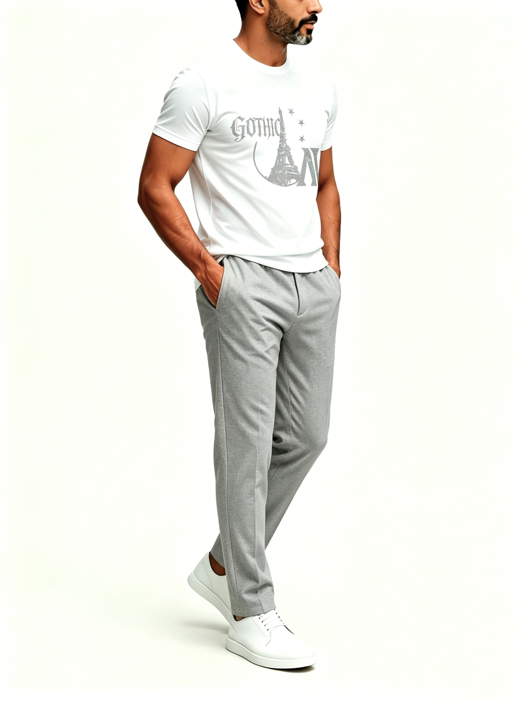 Short Sleeve T-Shirt & Pants Set Luxury Inspired Print Breathable Lightweight 2-Piece Outfit S-5XL