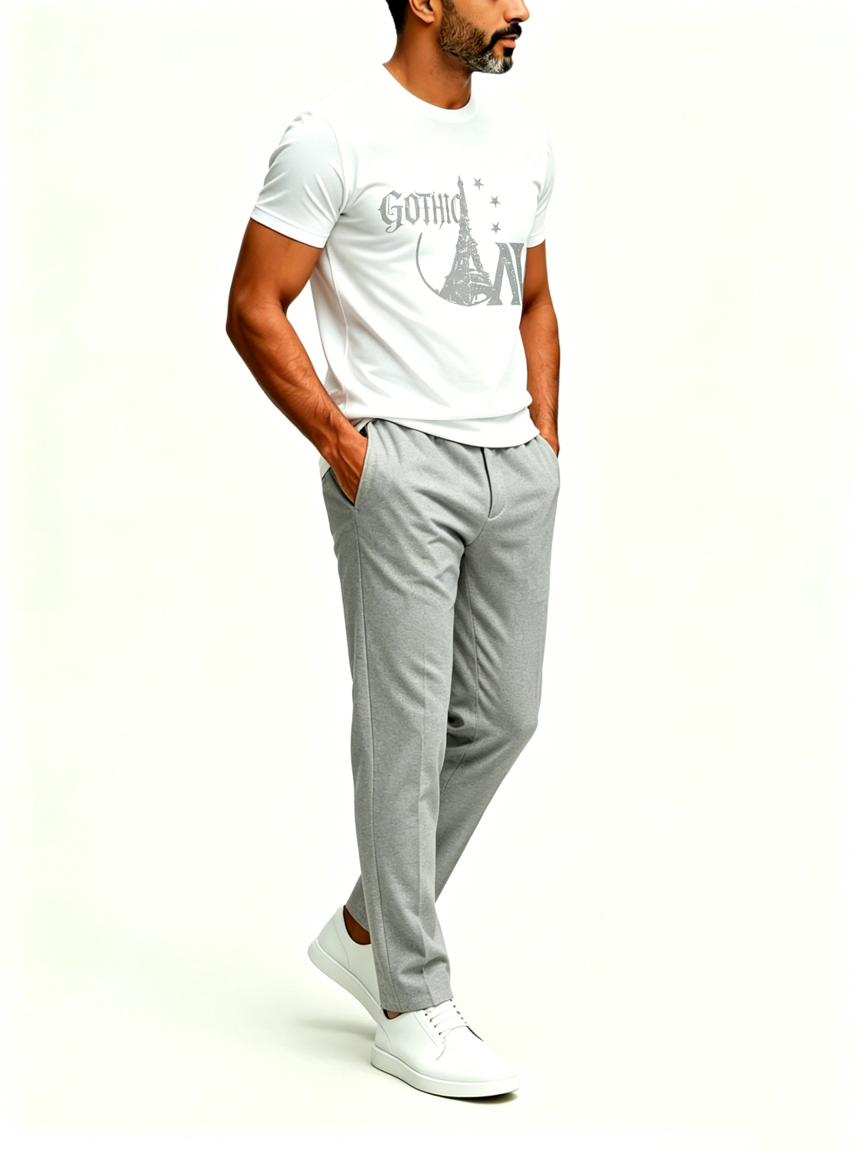 Short Sleeve T-Shirt & Pants Set Luxury Inspired Print Breathable Lightweight 2-Piece Outfit S-5XL