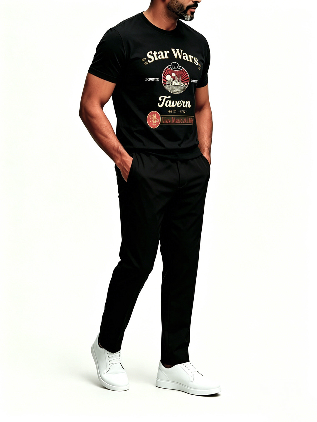 Short Sleeve T-Shirt & Pants Set Luxury Inspired Print Breathable Lightweight 2-Piece Outfit S-5XL