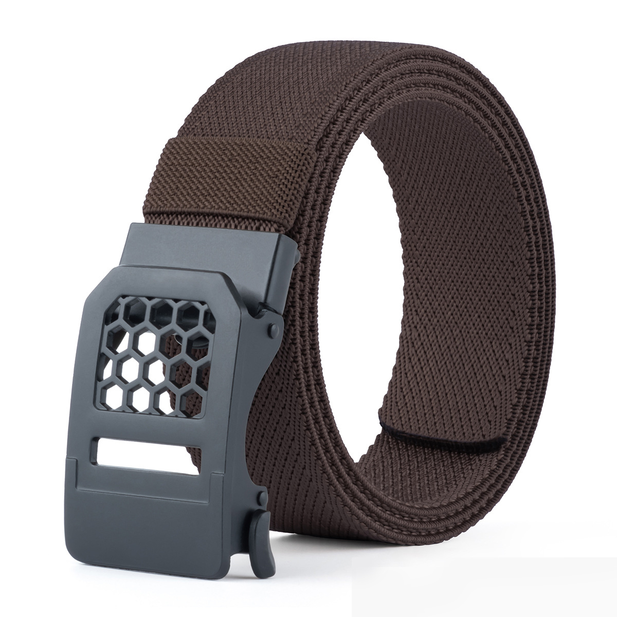 New Men's Outdoor Nylon Tactical Belt — Woven Style with Toothless Automatic Buckle