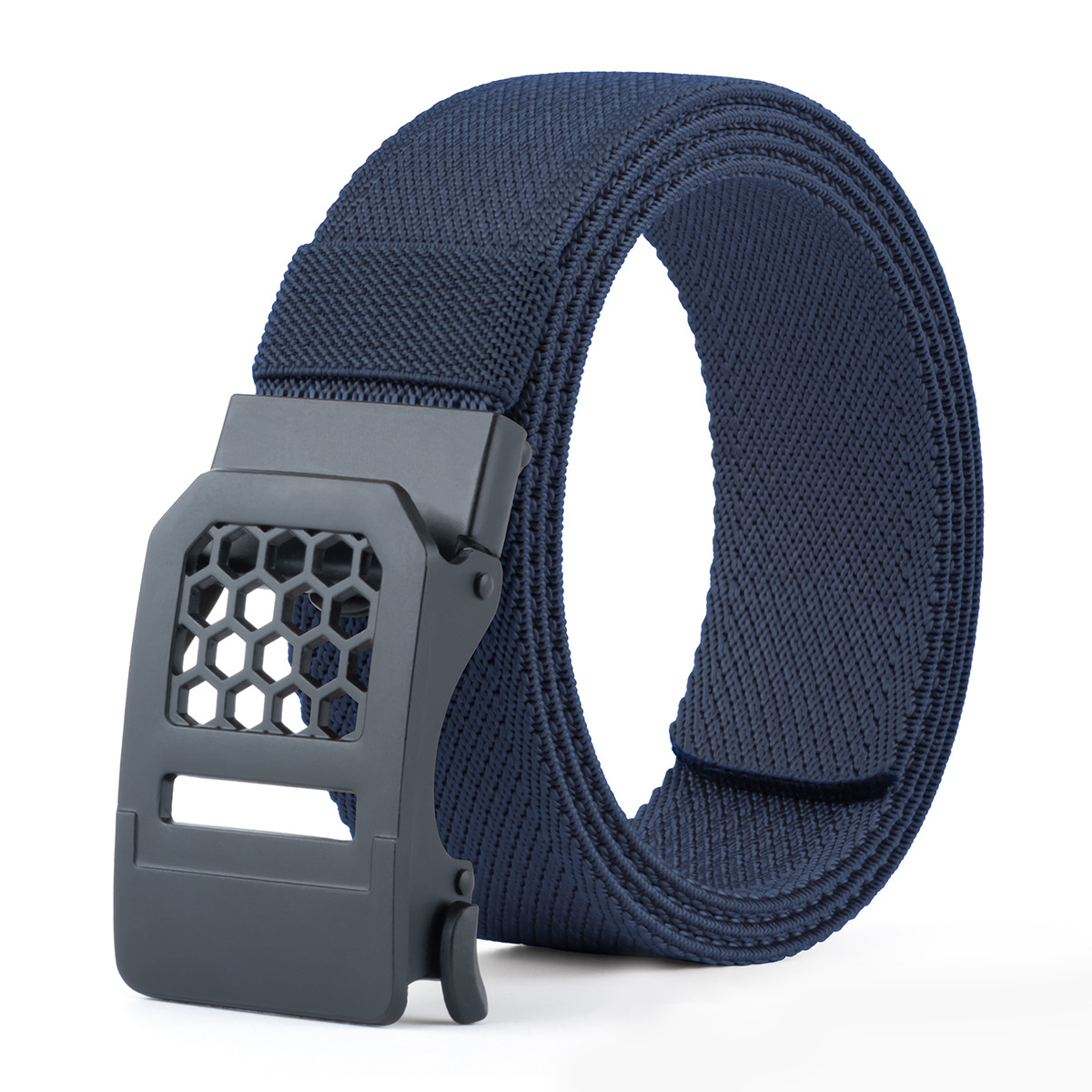 New Men's Outdoor Nylon Tactical Belt — Woven Style with Toothless Automatic Buckle