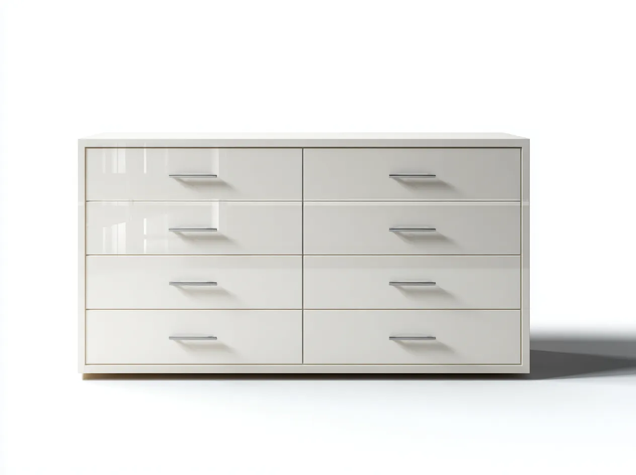 Commode moderne 160x45x80 cm - usage intérieur - blanc - design contemporain-Cozymyhub