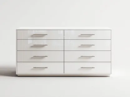 Commode moderne avec tiroirs pour chambre 160x45x80 cm - blanc - design contemporain-Cozymyhub