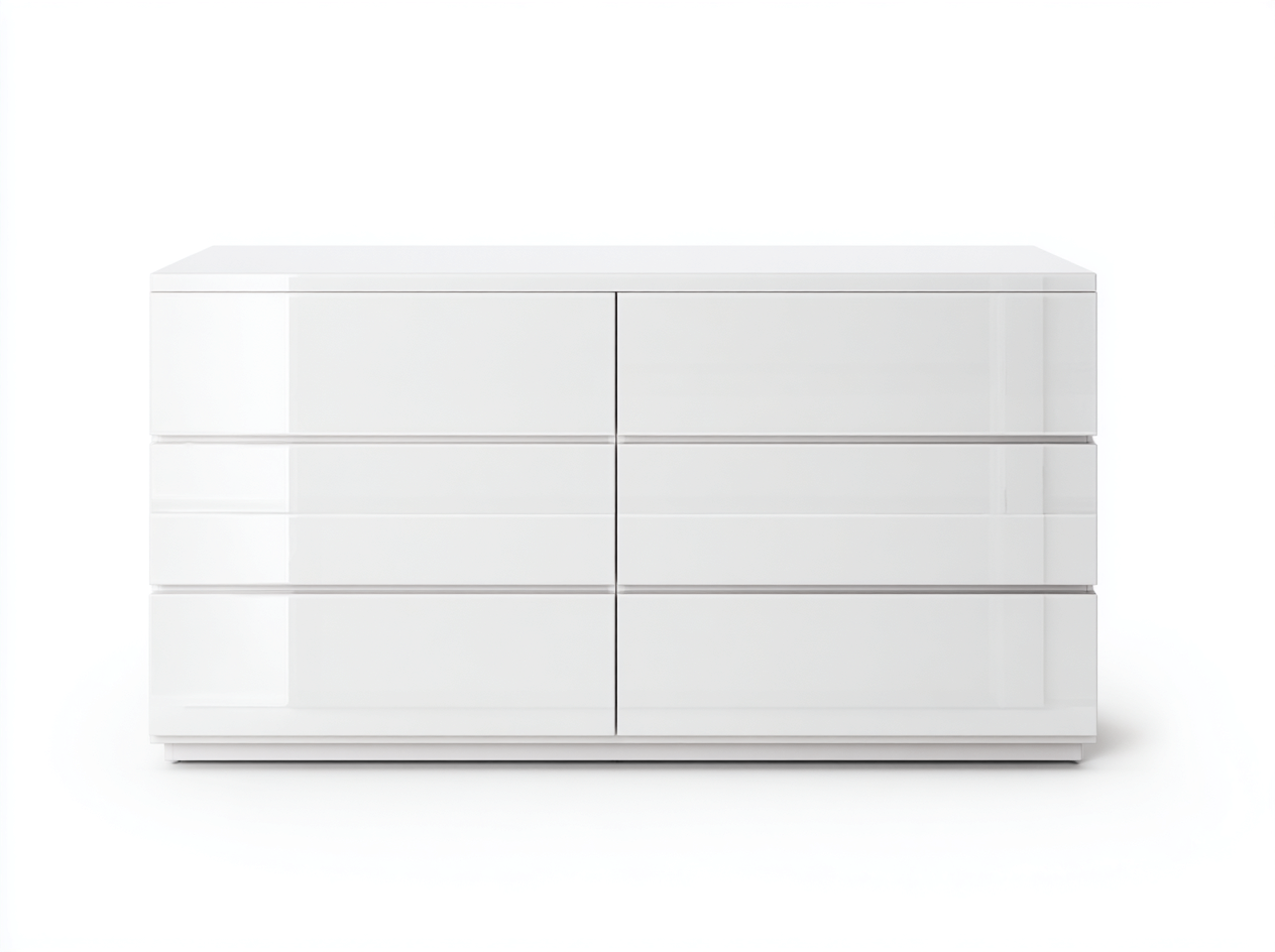 Commode moderne avec tiroirs pour chambre 150x45x75 cm - blanc - design contemporain-Cozymyhub