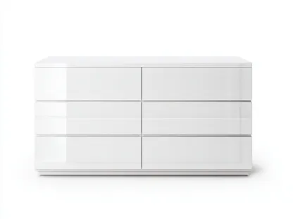 Commode moderne avec tiroirs pour chambre 150x45x75 cm - blanc - design contemporain-Cozymyhub