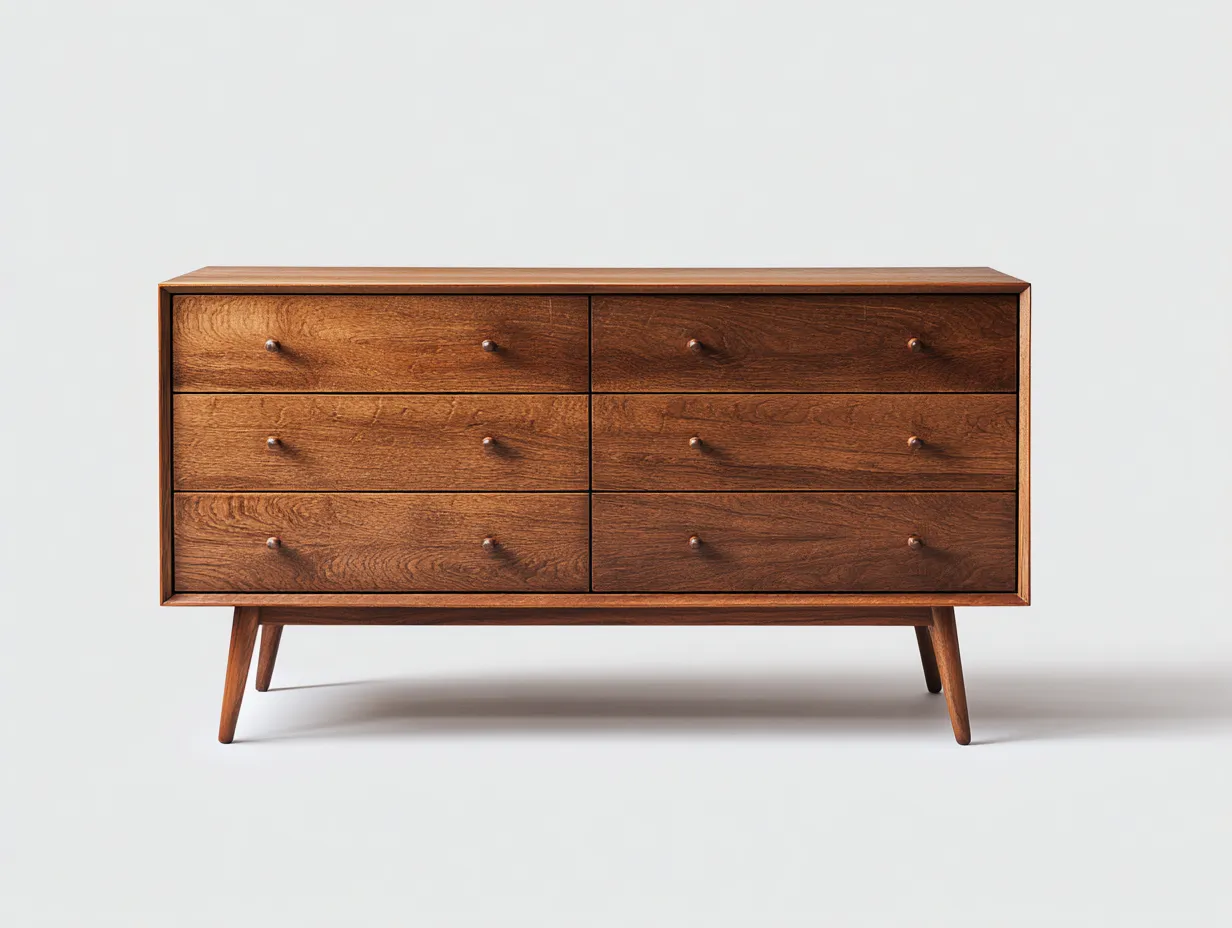 Commode en bois avec espaces de rangement 160x45x75 cm - Bois foncé - Commode design vintage pour intérieur-Cozymyhub