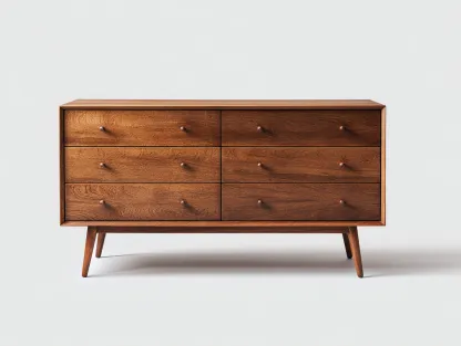 Commode en bois avec espaces de rangement 160x45x75 cm - Bois foncé - Commode design vintage pour intérieur-Cozymyhub