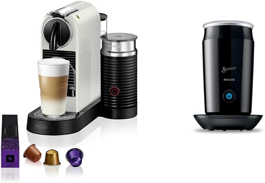 NESPRESSO De'Longhi Citiz EN267.WAE Kaffeekapselmaschine  und  Philips SENSEO Mi – Automatisch