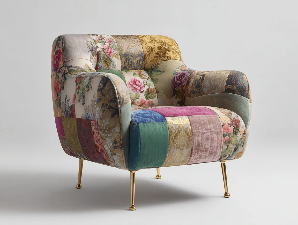 Sessel-Stoff-Metall-84x88x81 cm-Mehrfarbig-moderner Stil-Loftgetnest