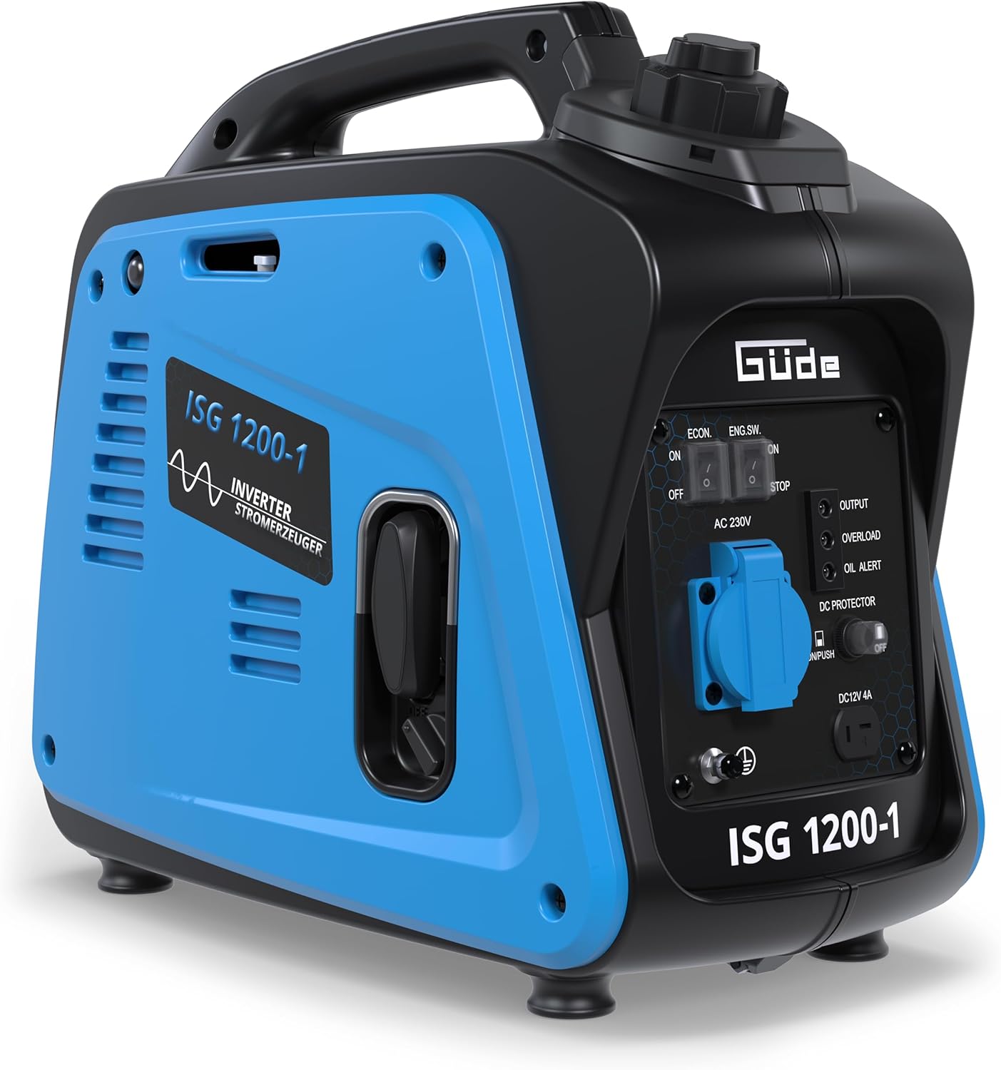 Güde Inverter Stromerzeuger ISG 1200-1 (4-Takt Motor, Benzin, 1,3/1,8 (kW/PS), 1 – Automatisch
