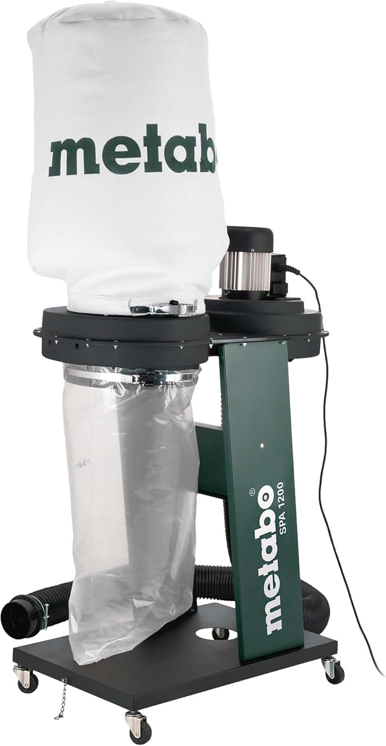 metabo Späneabsauganlage SPA 1200-550 W, 65 L Spänesack, 100 mm Schlauchanschlus – Automatisch