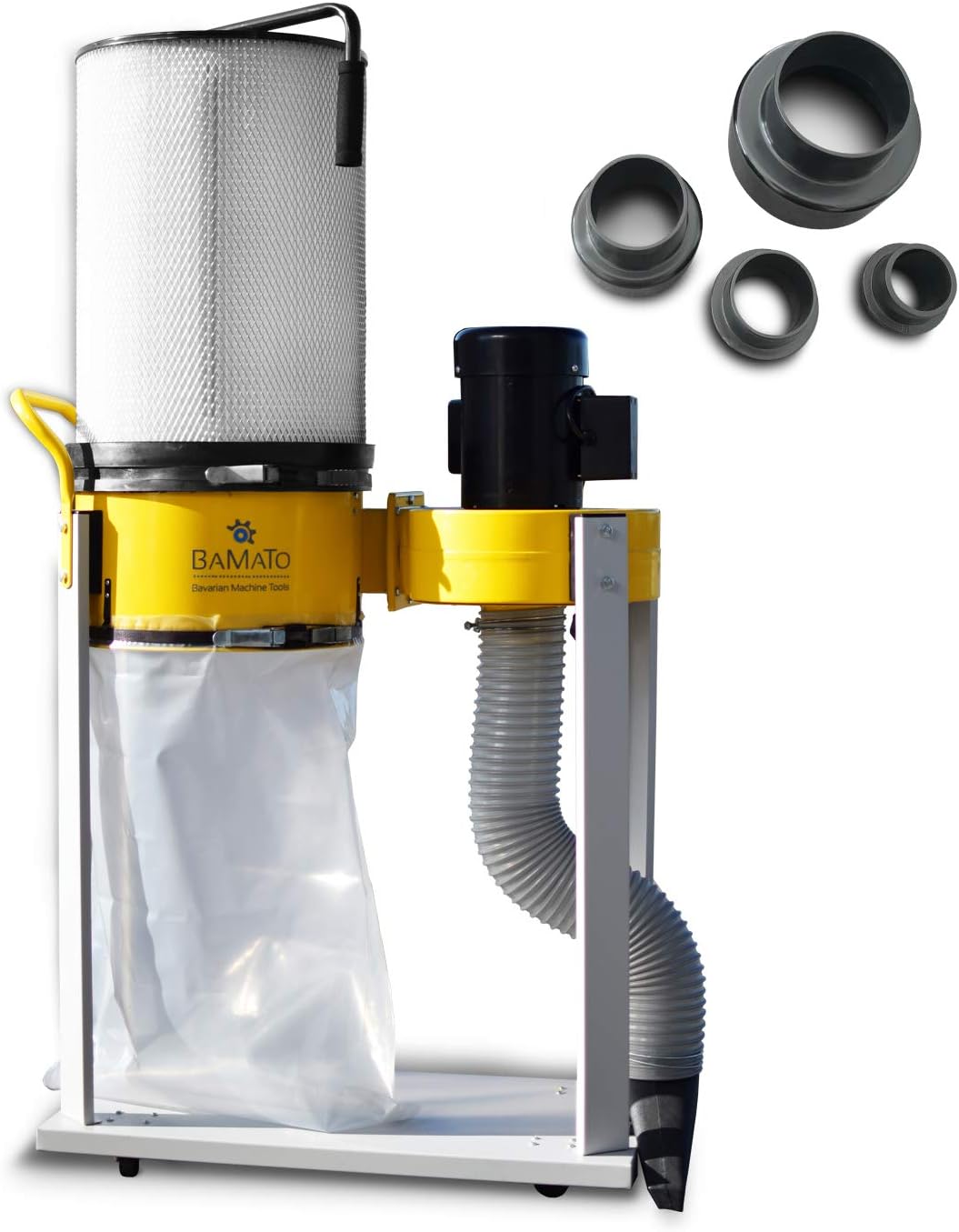 BAMATO Absauganlage AB-1500CF inkl. Adapter Set und Feinstaubfilter 230V Anschlu – Automatisch