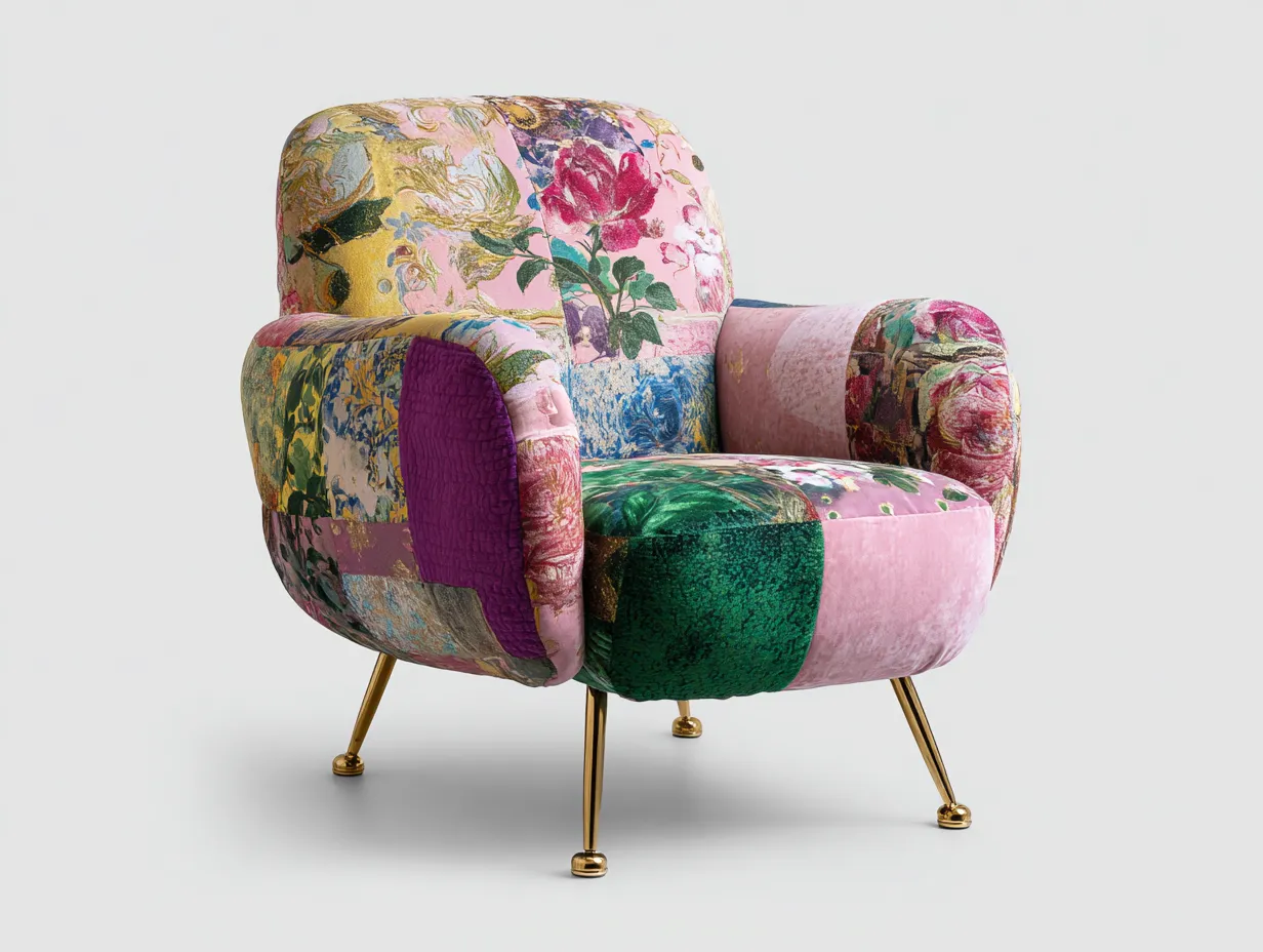 Sessel-Stoff-Metall-83x87x80 cm-Mehrfarbig-moderner Stil-Loftgetnest