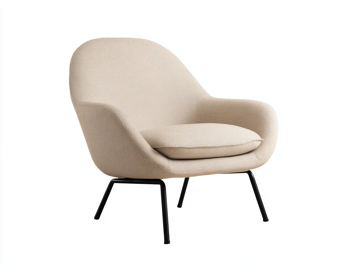 Sessel-Stoff-Metall-80x84x79 cm-Beige-moderner Stil-Loftgetnest