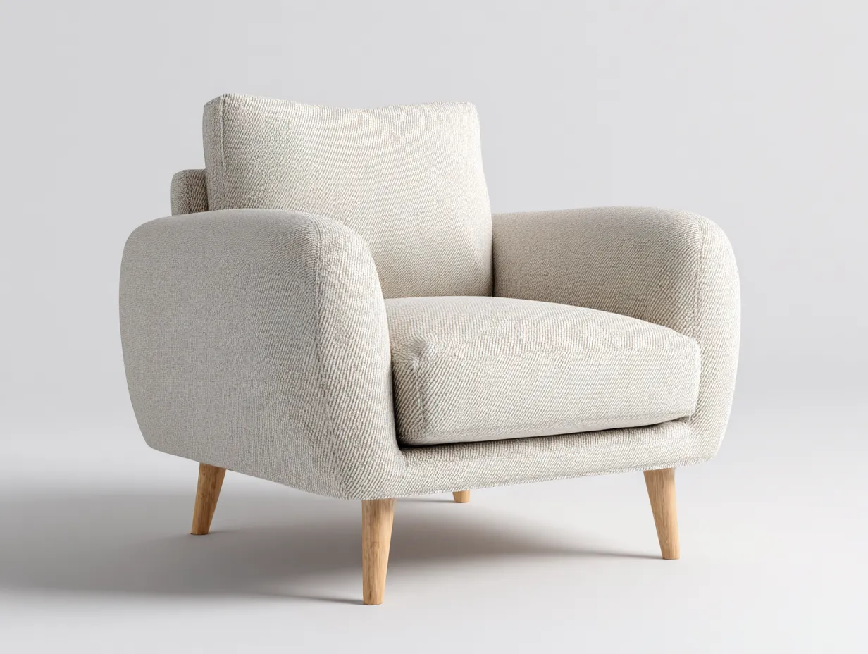 Sessel-Stoff-Holz-82x86x80 cm-Hellbeige-moderner Stil-Loftgetnest