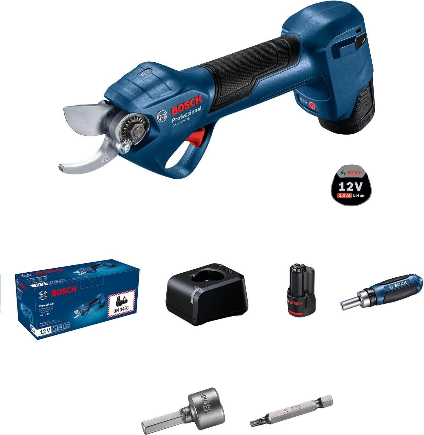 Bosch Professional 12V System Astschere GGP 12V-25 (bis zu 4.500 Schnitte pro Ak – Automatisch