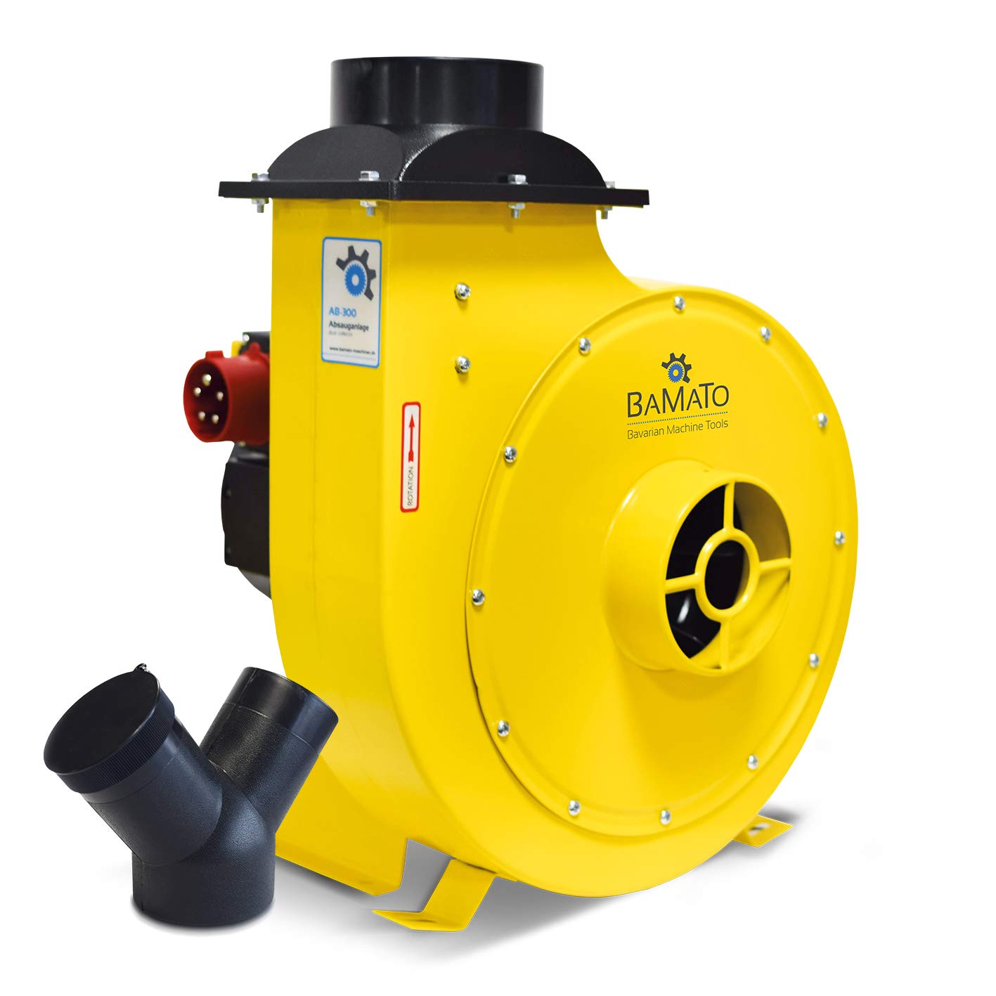 BAMATO Radialventilator Absauganlage AB-300 inkl. Y-Adapter 400V Elektromotor 15 – Automatisch