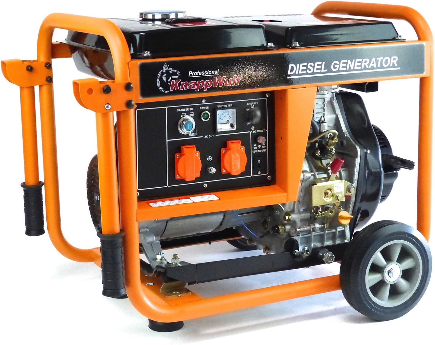 KnappWulf Diesel Stromerzeuger Generator Notstromaggregat KW5500 1-Phasig 2x230V – Automatisch