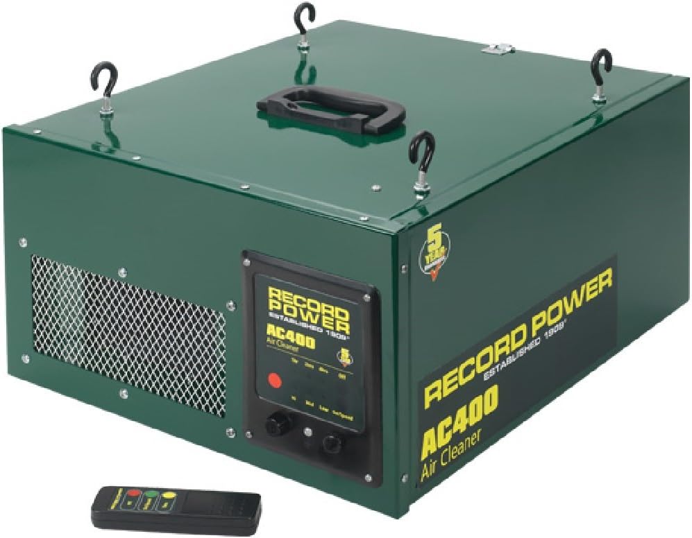 Record Power AC400 Drei-Phasen-Luftfilter mit Fernbedienung. – Automatisch