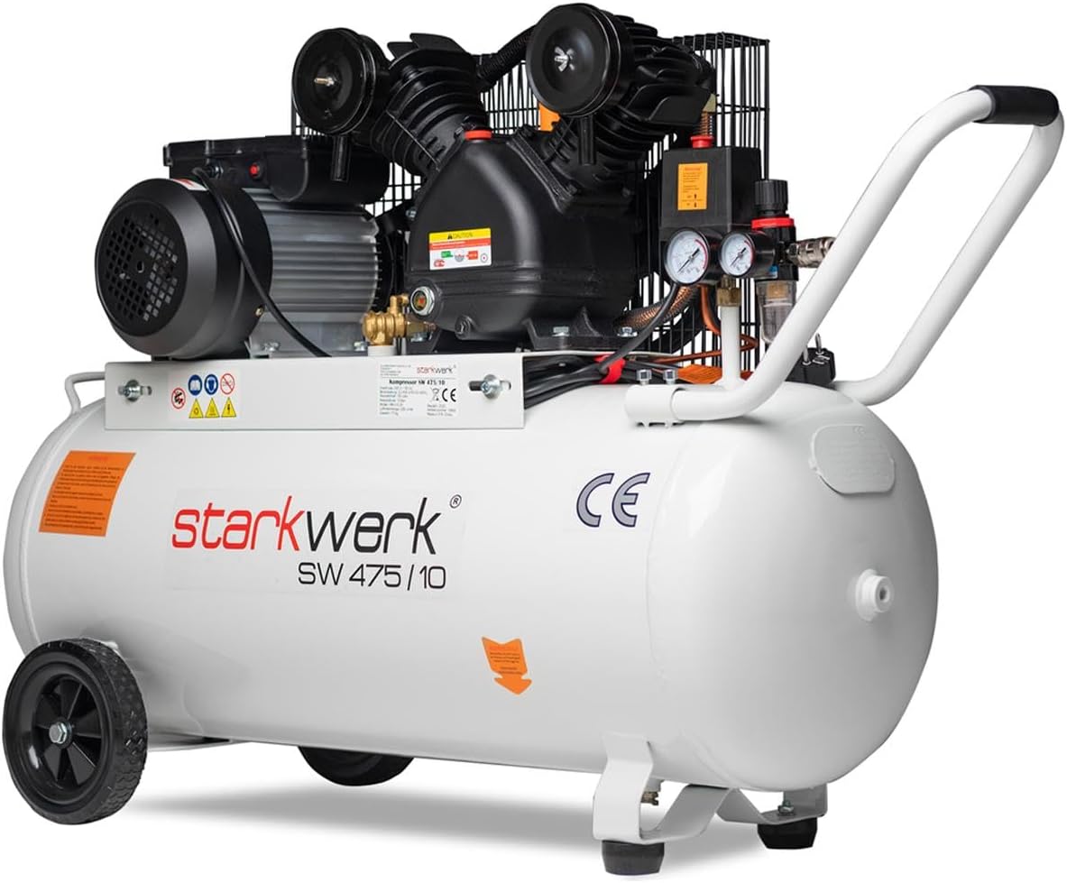 SW 475/10 Druckluftkompressor Kompressor 2,2kW 230V 10Bar 100l Kessel Keilriemen – Automatisch