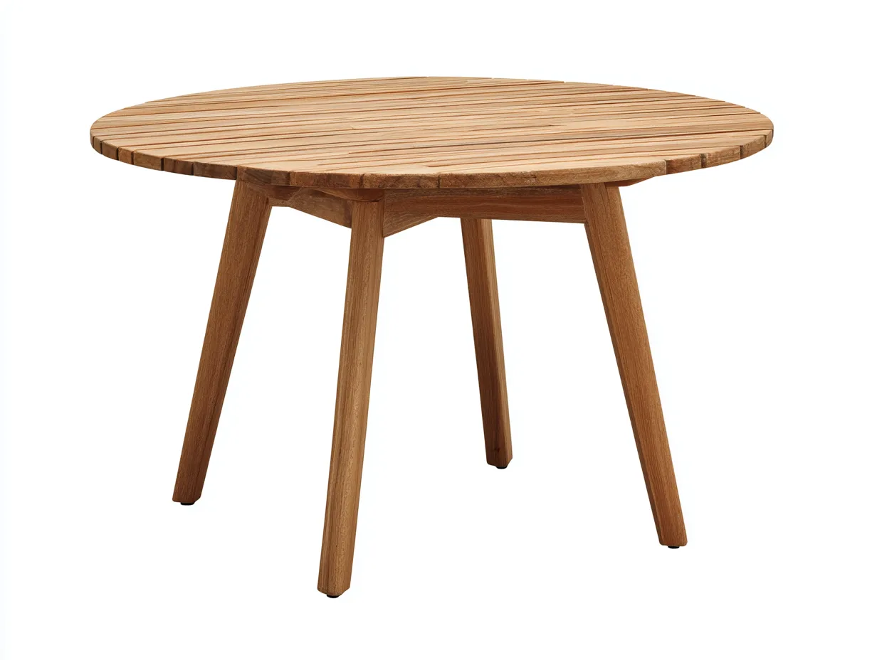 Gartentisch-Massivholz-110x110x75 cm-Natur-Skandinavisch-Loftgetnest