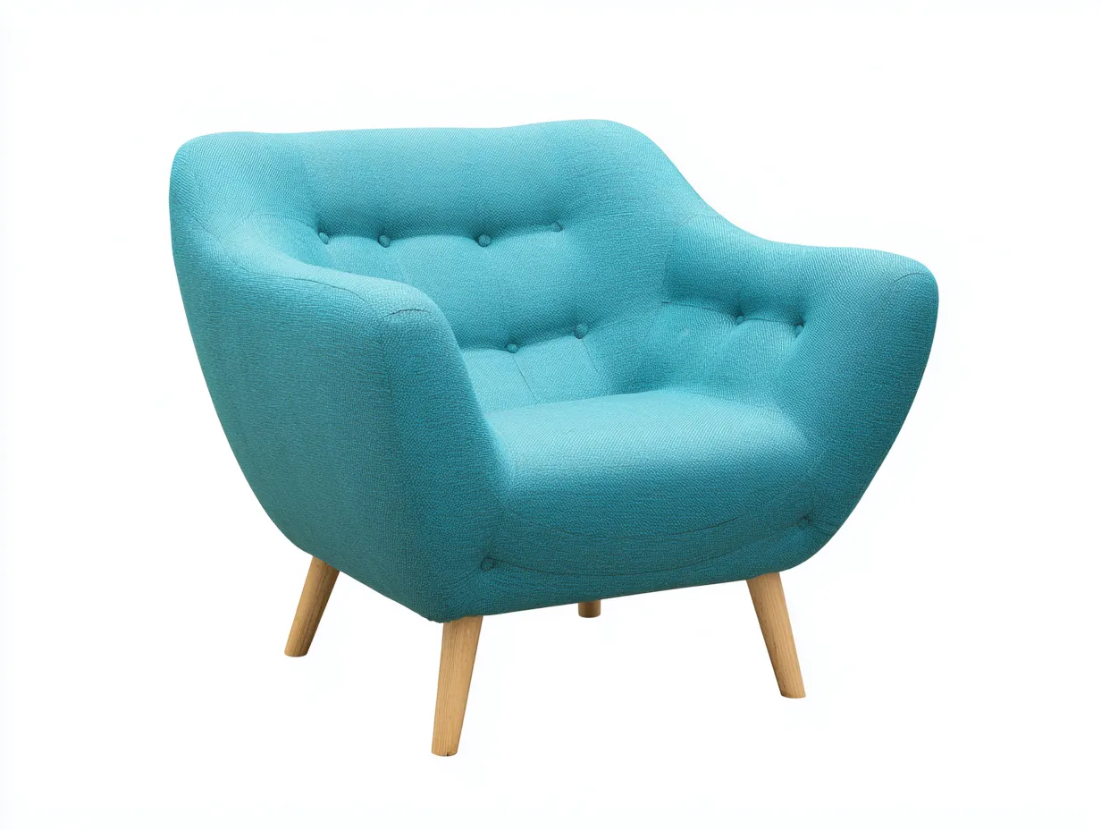 Sessel-Stoff-Holz-81x85x77 cm-Türkis-moderner Stil-Loftgetnest