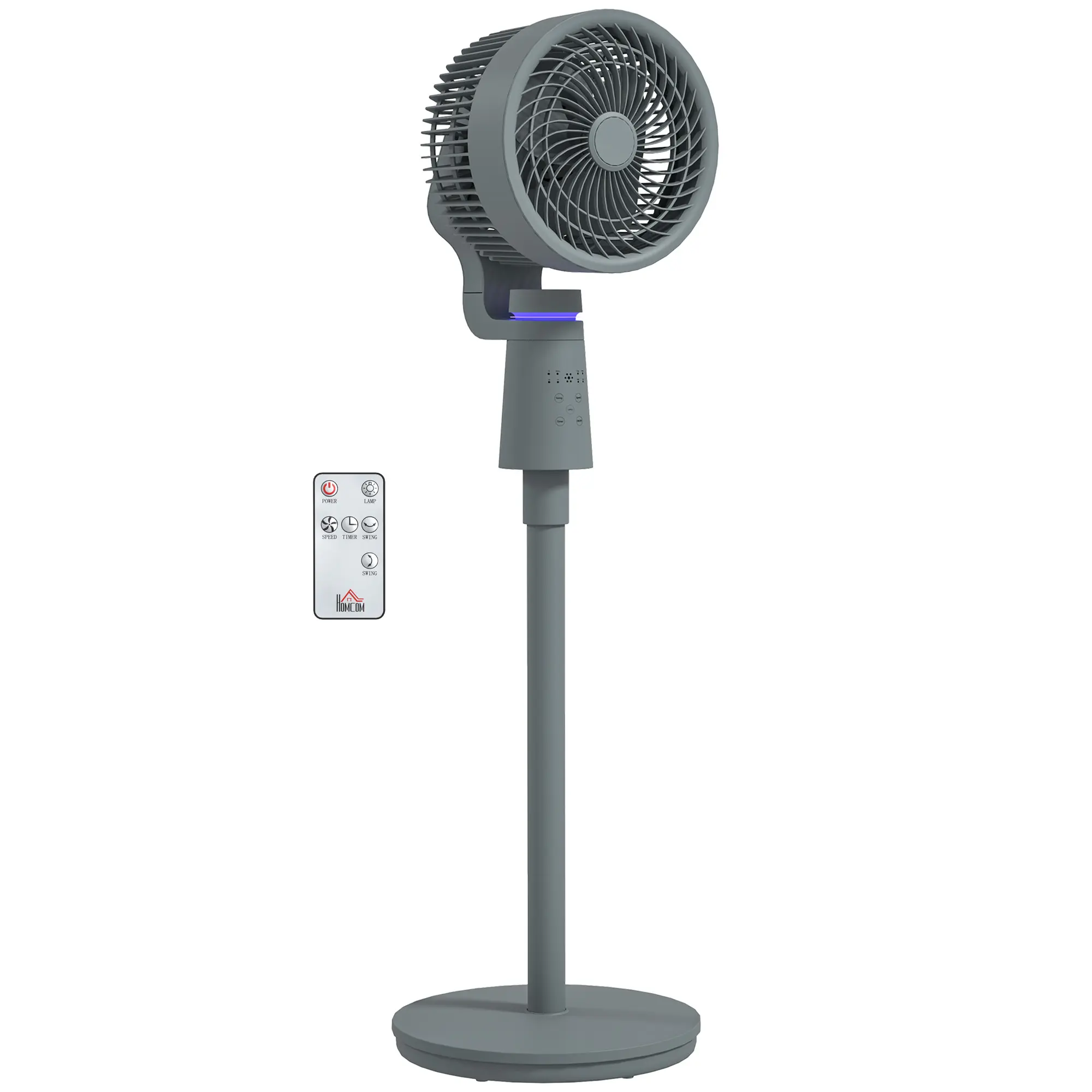  10" Pedestal Fan, 70°+90° Oscillating Air Circulation Fan with 3 Speeds, Dense Mesh, Easy Assembly, for Home Office, Bedroom