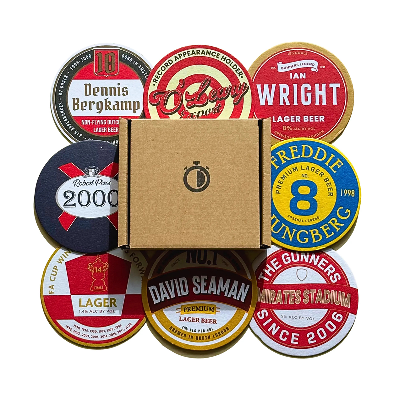 Football Beer Mat Coasters (8-Pack) - 25 Teams Available