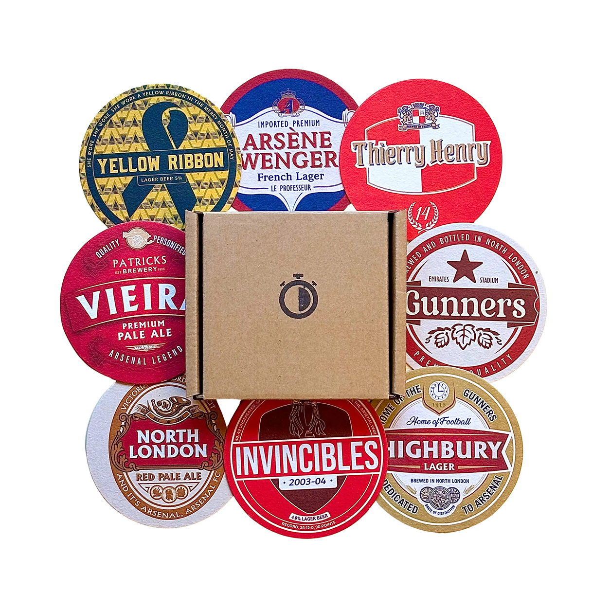 Football Beer Mat Coasters (8-Pack) - 25 Teams Available