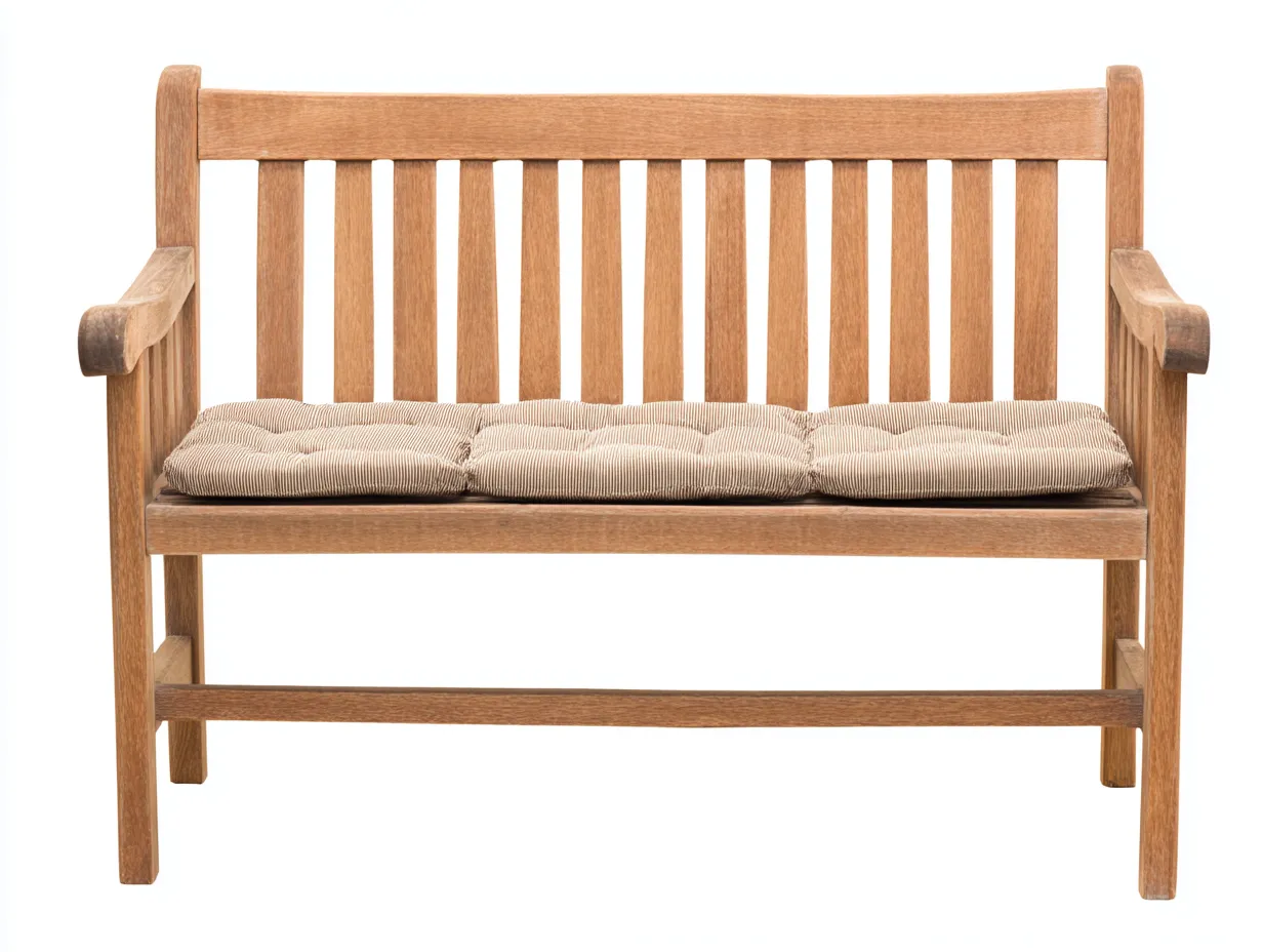 Panche da giardino - legno massello-tessuto - 130x60x90 cm - marrone-beige - design classico confortevole-Cozyuphut