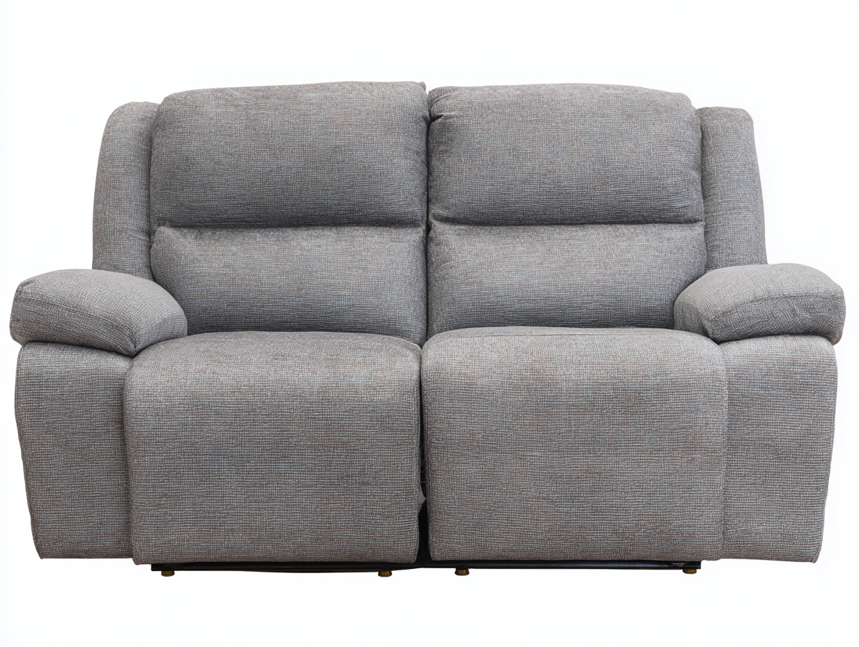 Canapé relax revêtement tissu 160x95x100 cm - gris clair - confort ergonomique-Casauphut