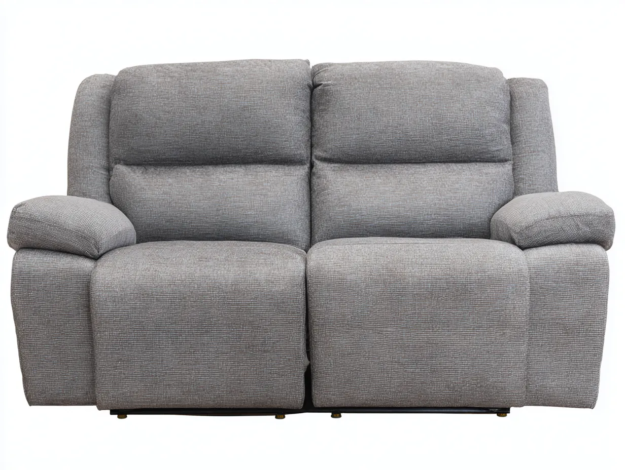 Canapé relax revêtement tissu 160x95x100 cm - gris clair - confort ergonomique-Casauphut