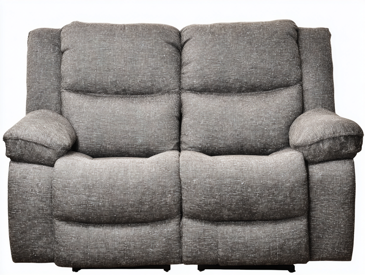Canapé relax 2 places tissu rembourré 160x95x100 cm - Gris - Confort ergonomique-Casauphut