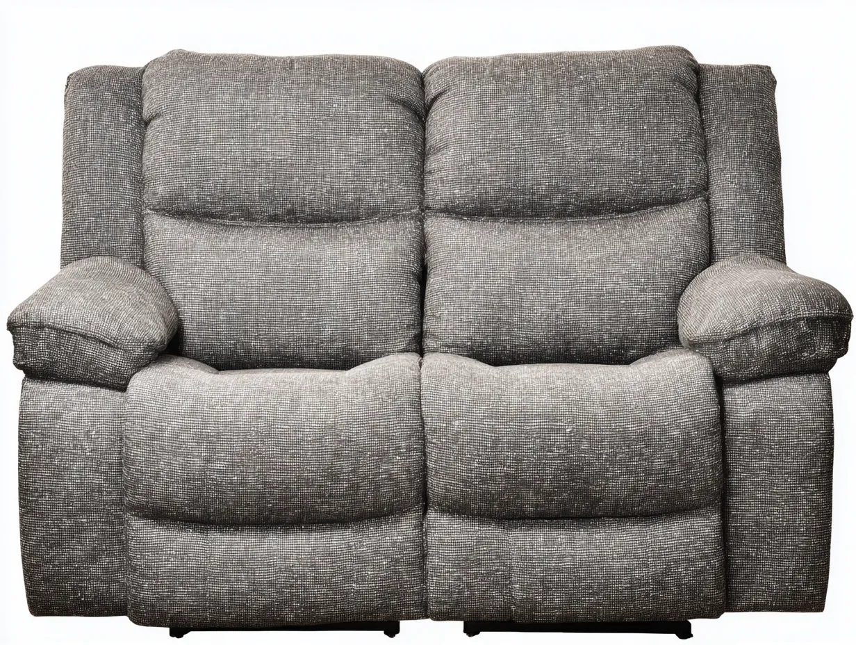 Canapé relax 2 places tissu rembourré 160x95x100 cm - Gris - Confort ergonomique-Casauphut