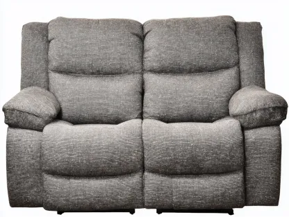 Canapé relax 2 places tissu rembourré 160x95x100 cm - Gris - Confort ergonomique-Casauphut