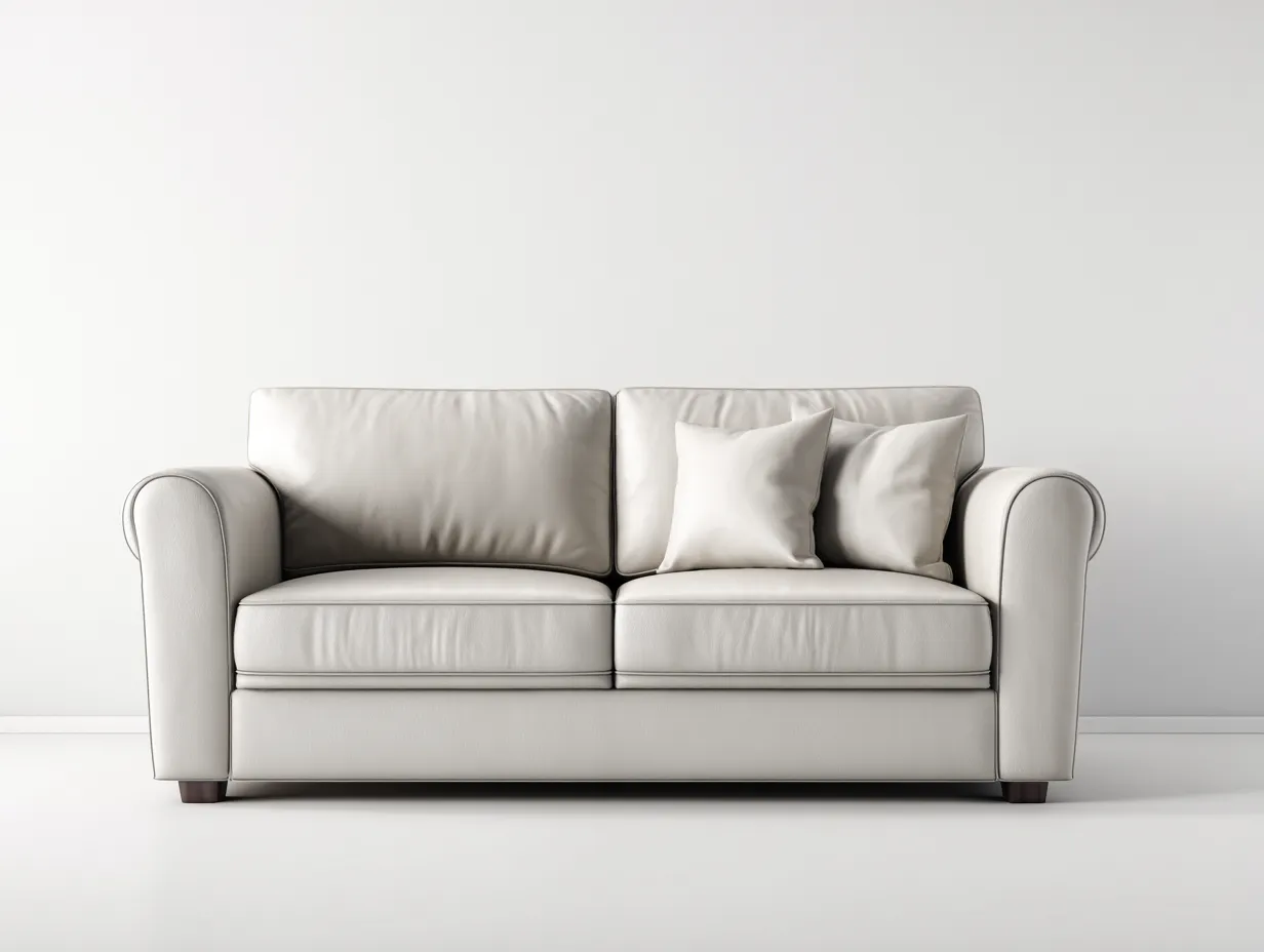 Canapé 2 places revêtement tissu 180x90x85 cm - beige clair - style intemporel-Casauphut