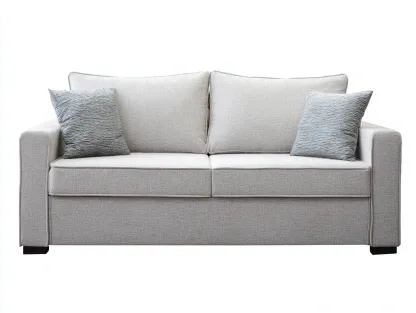 Canapé 2 places revêtement tissu 175x90x85 cm - beige - style contemporain-Casauphut