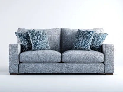 Canapé 2 places revêtement tissu et structure stable 190x95x85 cm - Gris - Design contemporain-Casauphut