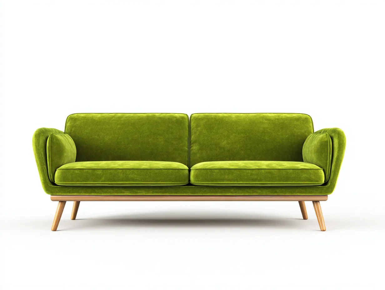 Zweisitzer Sofa-Stoff-178x85x77 cm-Grün-Retro Design-Cottahut