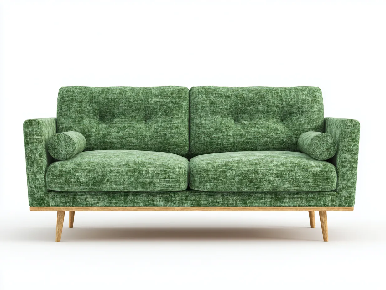Zweisitzer Sofa-Stoff-176x84x79 cm-Grün-Skandinavisches Design-Cottahut