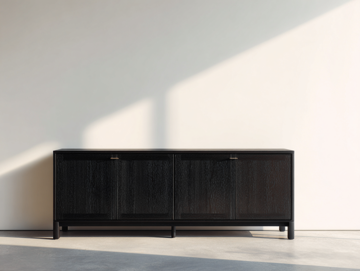 Mobile ingresso-Legno-182x42x78 cm-Nero-Design moderno-Nestuply