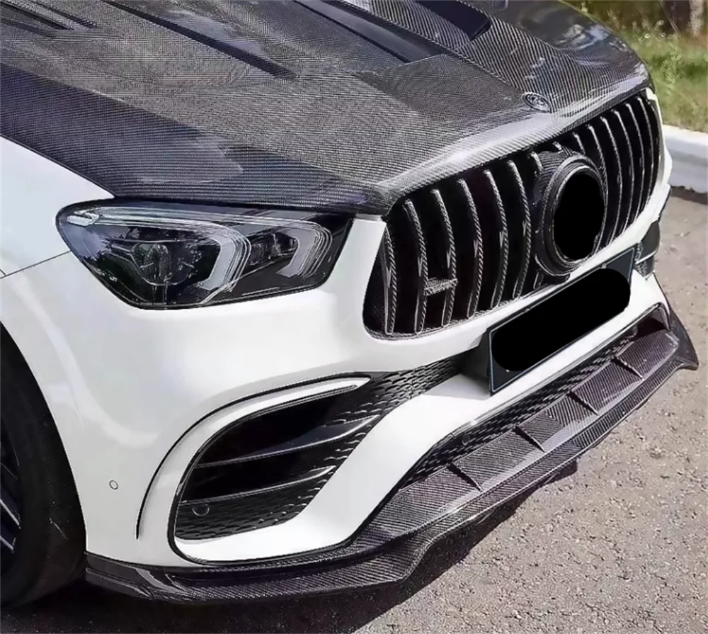 LD Style High-quality Genuine Carbon Fiber Front Lip Body Kit for Benz GLE Class AMG GLE53 Body Kit