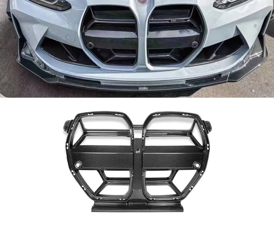 Carbon FiberFront Bumper Air Intake Grille for BMW M3 G80/M4 G82 Mesh Grille Car Auto Parts Accessories