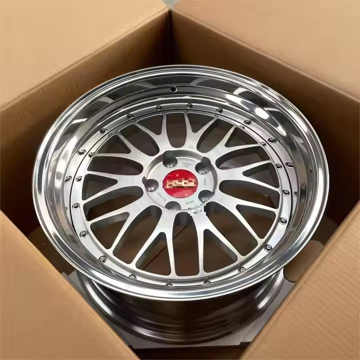 Forged Monoblack 2-Piece Wheel 5X114.3 5X130 5X120 Concave Rim Chrome Spoke Wire Car Wheels Rims for BMW Audi Tesla