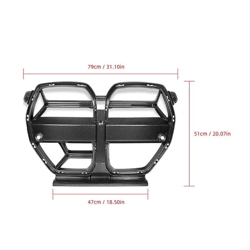 Carbon FiberFront Bumper Air Intake Grille for BMW M3 G80/M4 G82 Mesh Grille Car Auto Parts Accessories