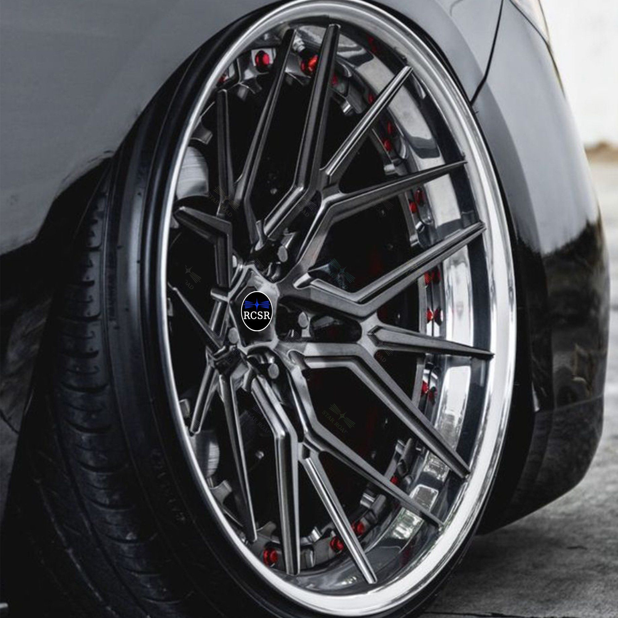 The Customized Aluminum Alloy Wheel Rims 2 Piece Forged Wheels 18 19 20 21 22 Inch Racing Car Wheels 5X112 5X120 5X114.3