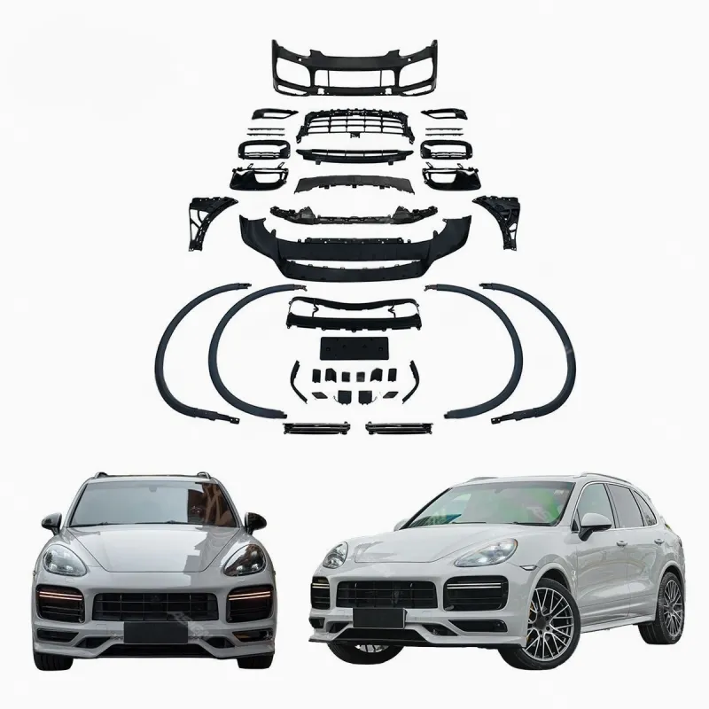 58.1 Upgrade to 958.2 Rear Kit Tailgate 2018 9Y0 Turbo S Front Facelift Bodykit Car Conversion for Porsche Cayenne 958 Body Kit