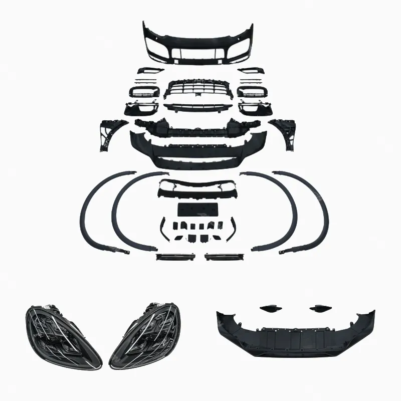 For Porsche Cayenne (2011-2017) 958.1 Upgrade 9Y0.1 Turbo GT Car Bumper Front Rear Body Kit