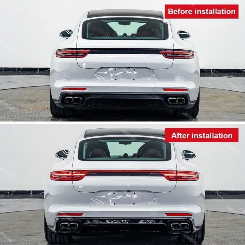 Upgraded Turbo S Body Kit for Porsche for Panamera 971 2017-2023 Front Bumper Diffuser and Side for Panamera with Car Bumpers